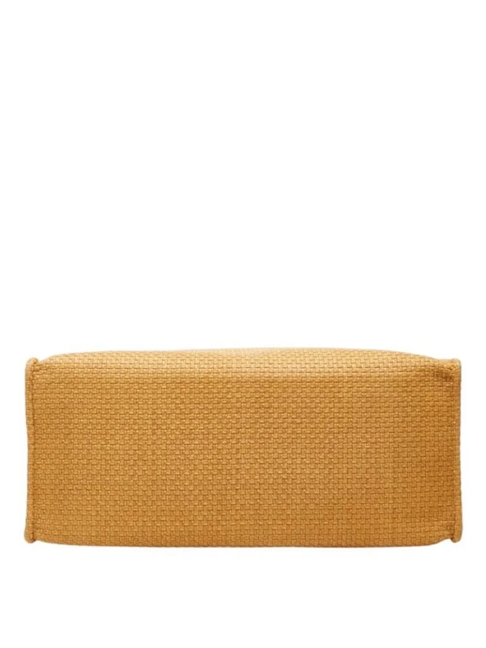 Dolce & Gabbana Logo Tote Shoulder Bag Brown Raffia Leather